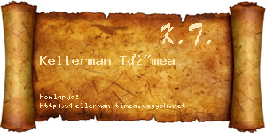 Kellerman Tímea névjegykártya